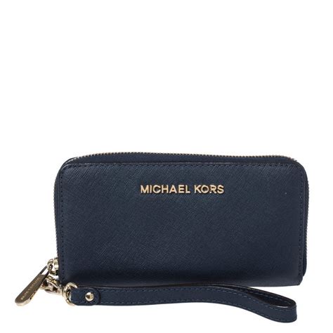 michael kors blue wallets|michael kors wristlet outlet.